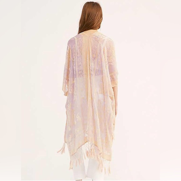 Cyber Monday Sale! 🔥WeHello Velvet Kimono Long Cardigan Cover Up with Tassels. - Picture 4 of 9